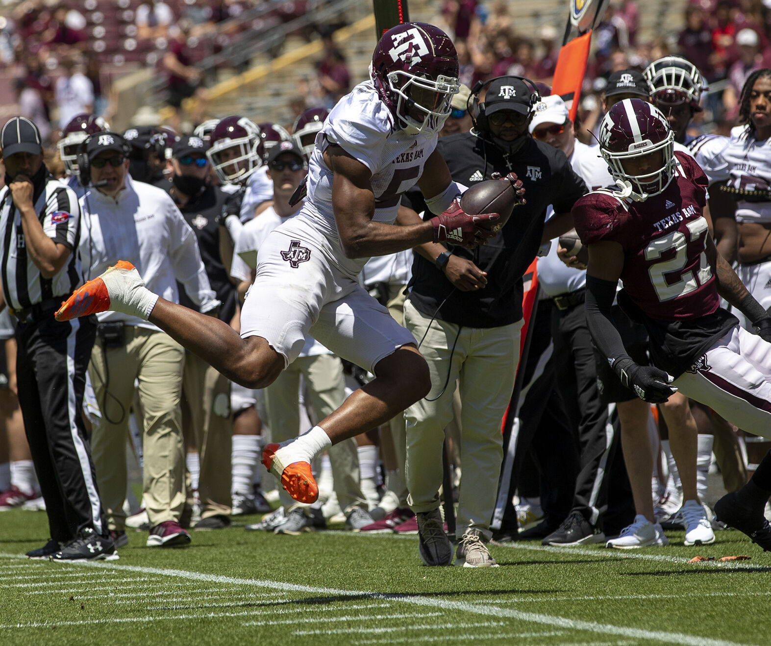 Maroon & White